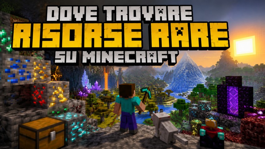 Come e Dove trovare risorse rare su Minecraft